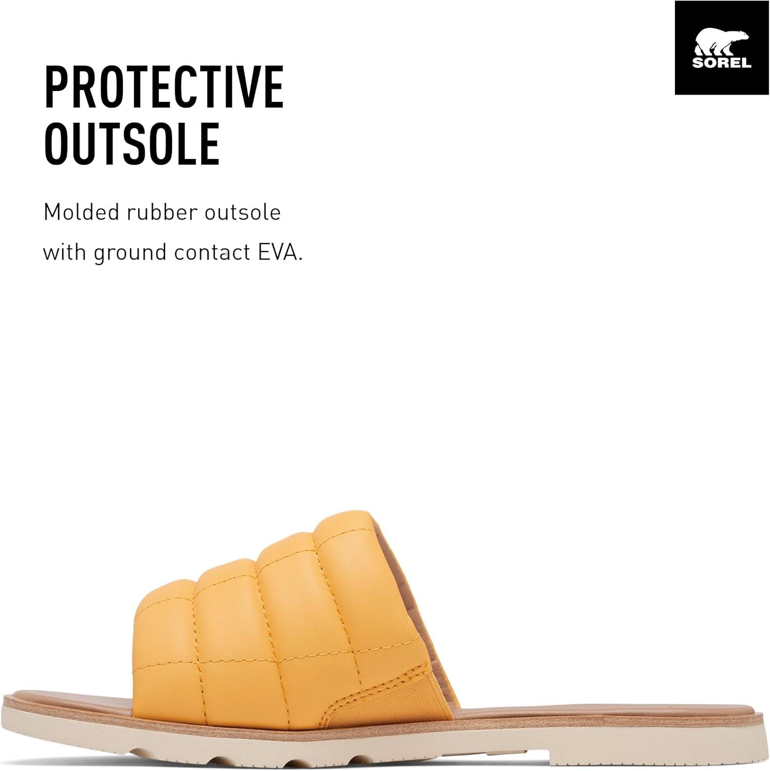 image:imageSorel Womens Ella lll Slide SandalsYellow Ray Honey White