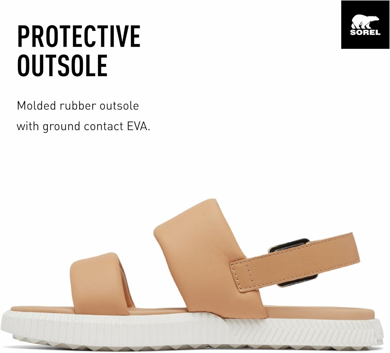 image:imageSorel Womens Ona Streetworks Go To Flat SandalsHonest Beige Sea Salt