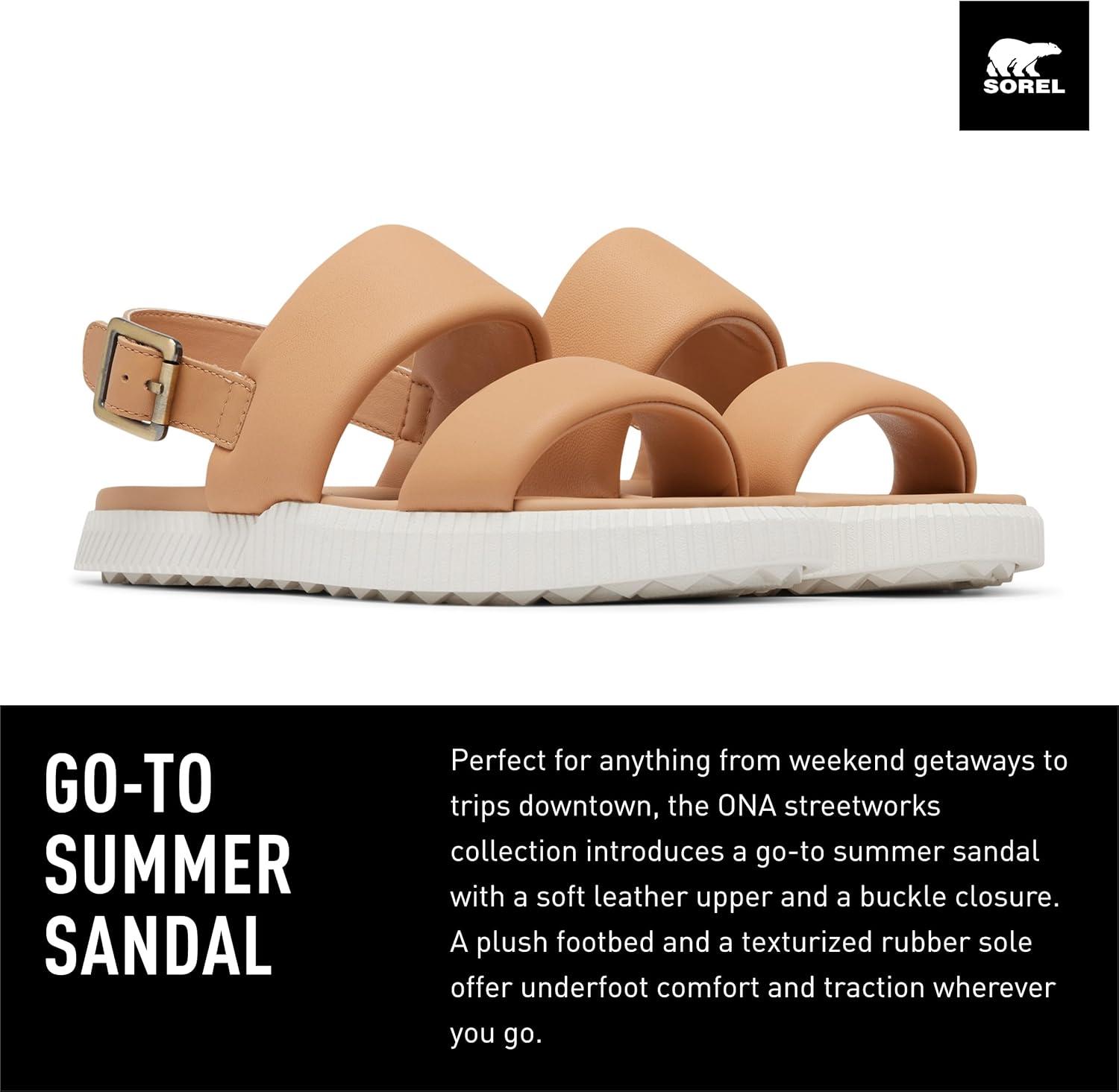 image:imageSorel Womens Ona Streetworks Go To Flat SandalsHonest Beige Sea Salt