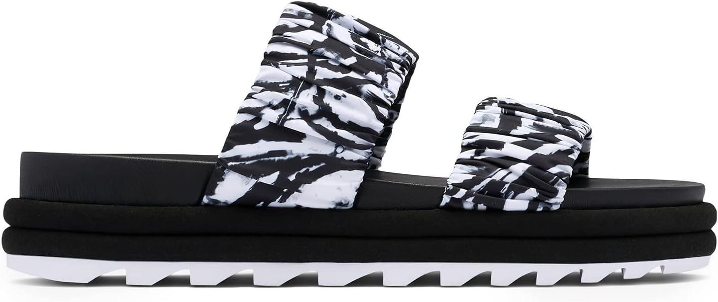 image:imageSorel Womens Roaming Two Strap Slide SandalsBlackWhite