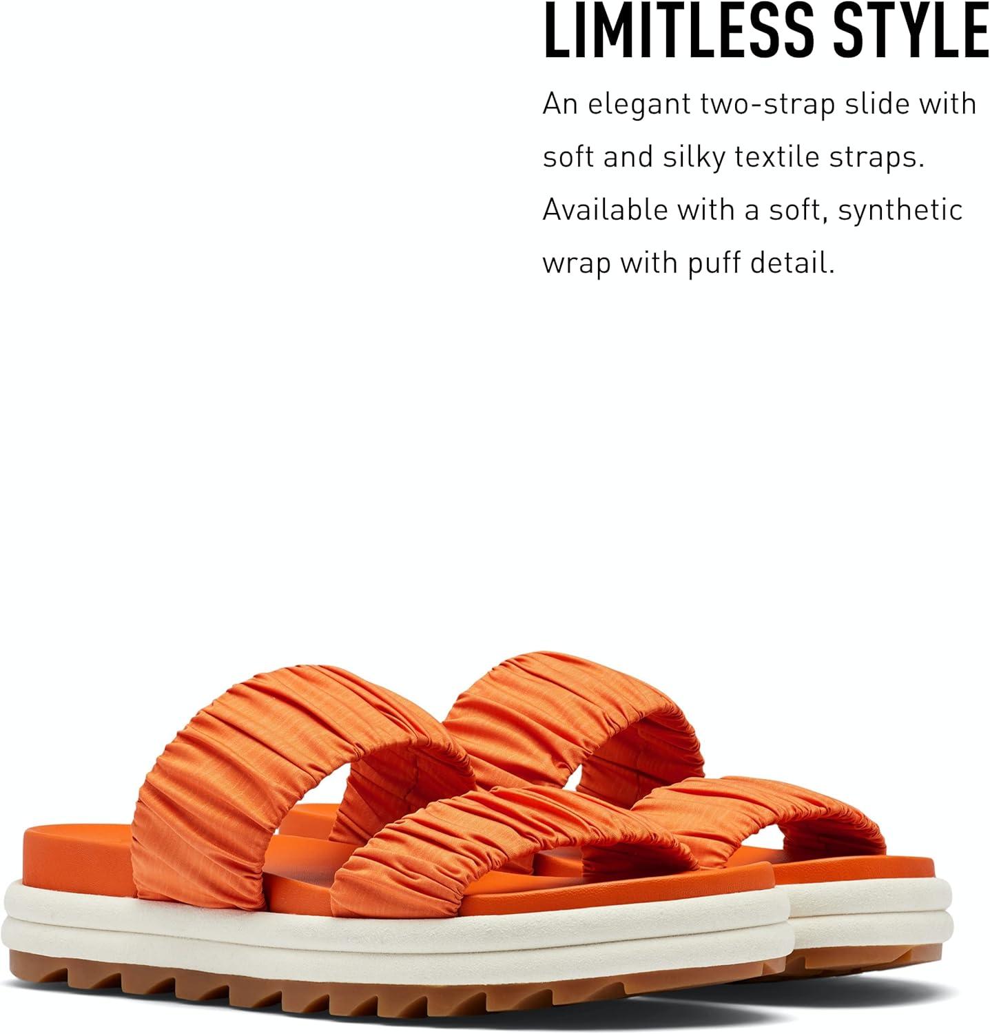 image:imageSorel Womens Roaming Two Strap Slide SandalsDesert Sun Chalk
