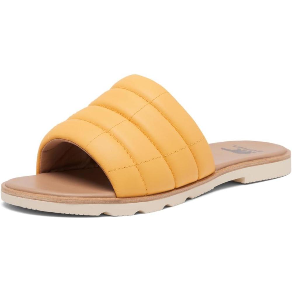 image:imageSorel Womens Ella lll Slide SandalsYellow Ray Honey White