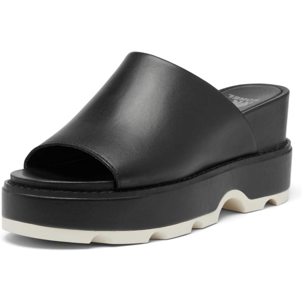 image:imageSorel Womens Joanie IV Slide Wedge SandalsBlack Sea Salt
