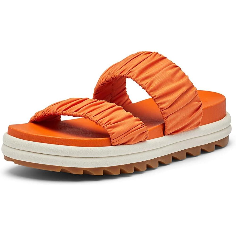 image:imageSorel Womens Roaming Two Strap Slide SandalsDesert Sun Chalk