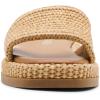 Steve Madden Women’s Boardwalk Slide Sandal(Natural Raffia)