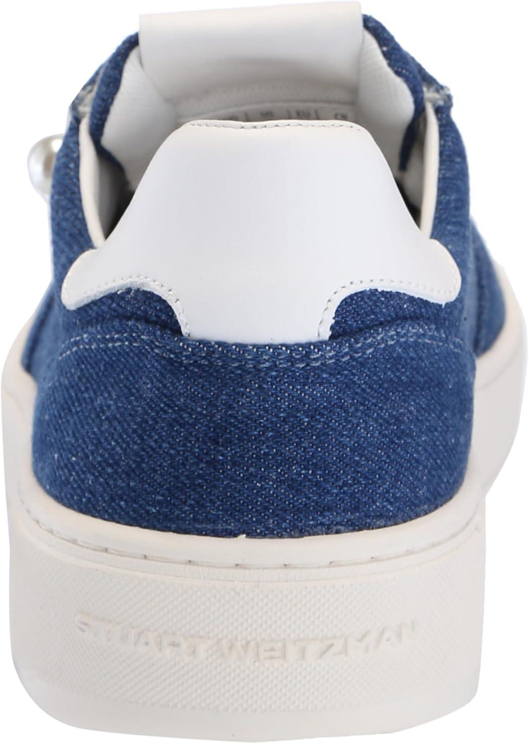 image:imageStuart Weitzman Womens Courtside Pearl SneakerWashedWhite