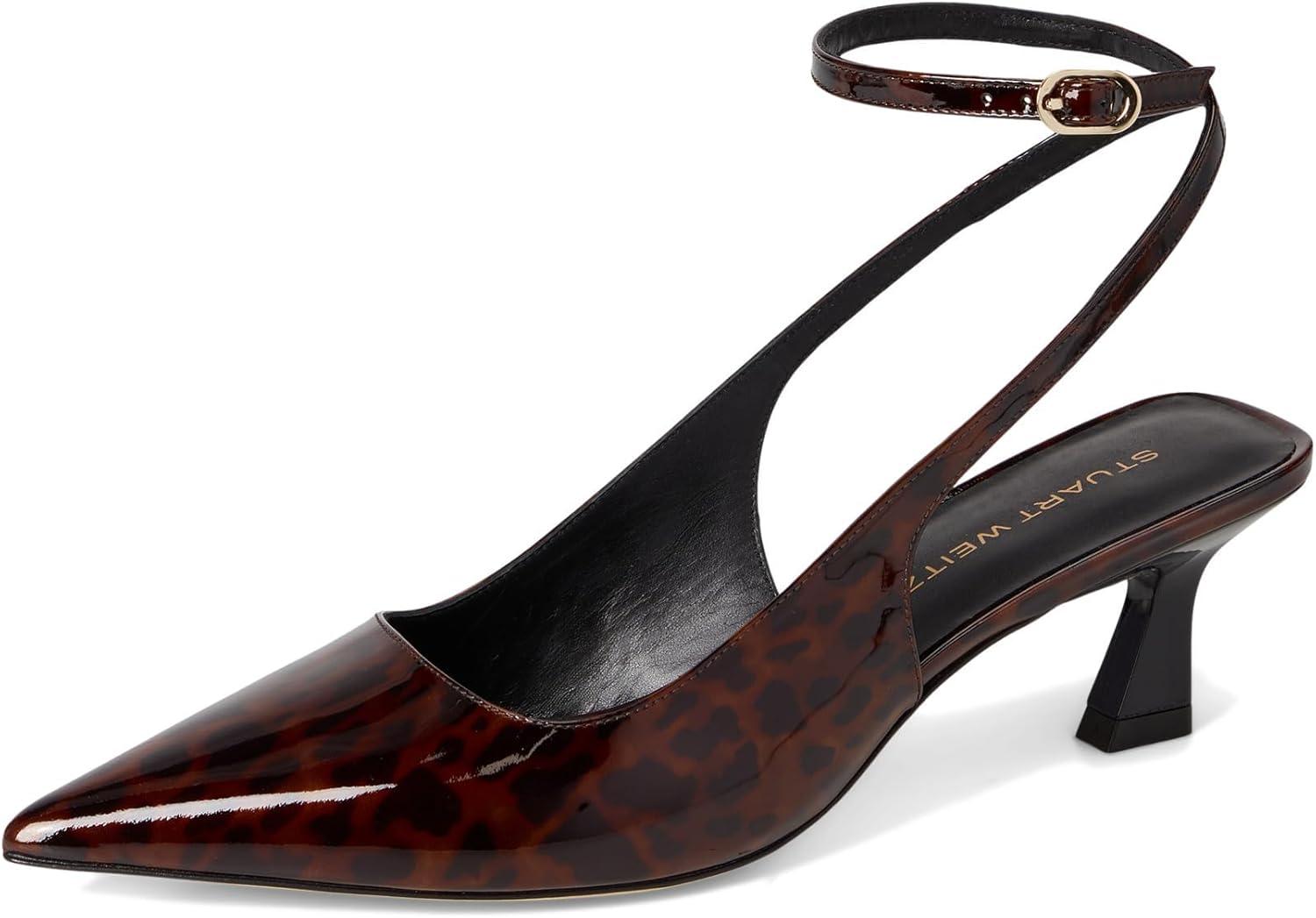image:imageStuart Weitzman Womens Vinnie 50 Strap PumpDark Brown
