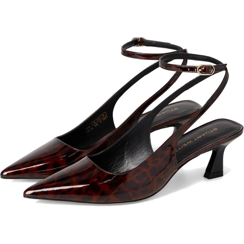 image:imageStuart Weitzman Womens Vinnie 50 Strap PumpDark Brown