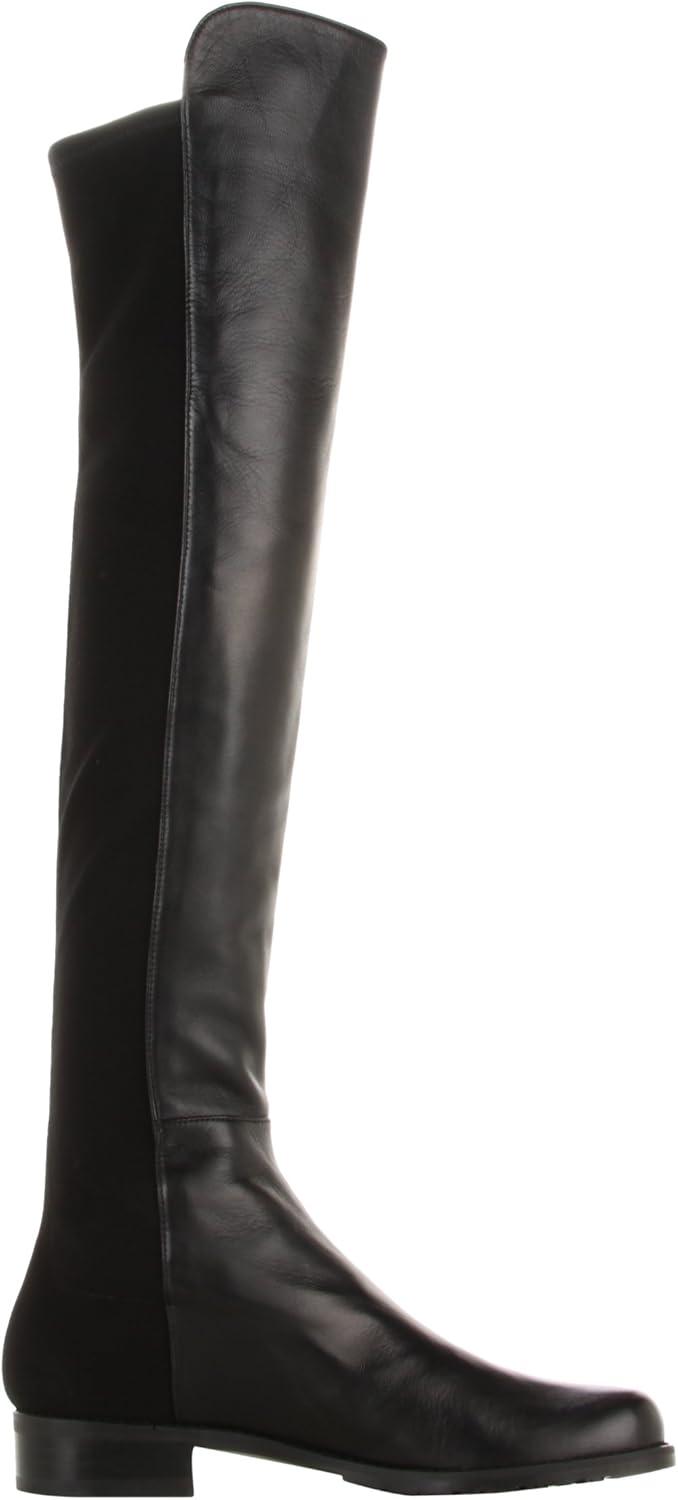 image:imageStuart Weitzman Womens 5050 Flat BootsBlack Nappa
