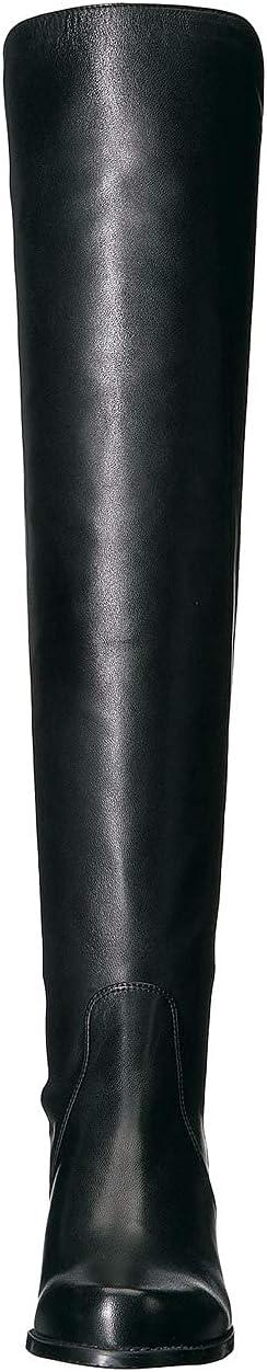 image:imageStuart Weitzman Womens 5050 Flat BootsBlack NappaStretch Gabardine