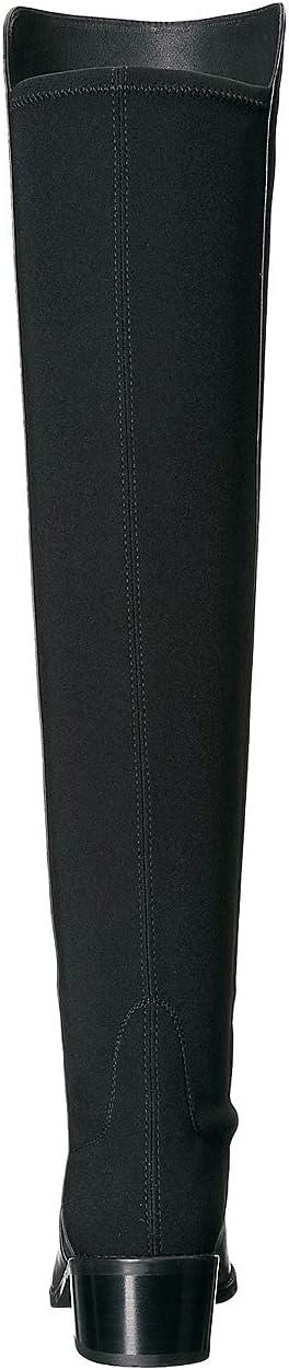 image:imageStuart Weitzman Womens 5050 Flat BootsBlack NappaStretch Gabardine