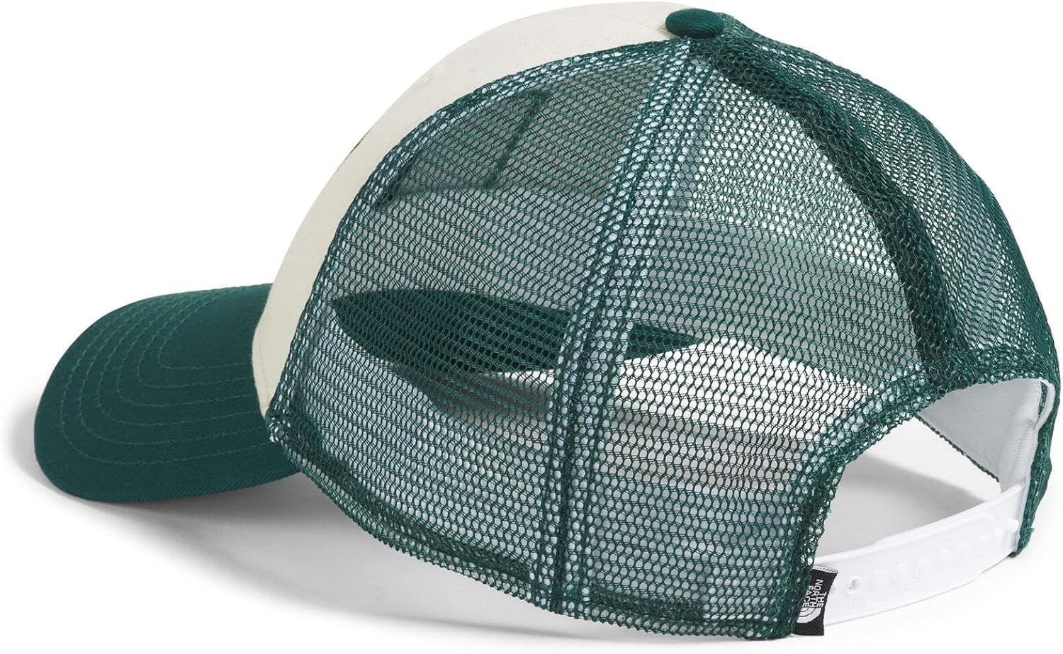 image:imageTHE NORTH FACE Mudder Trucker Baseball Cap Classic Fit Snapback Hat for Men ampamp Women With Flashdry Sweatband BreathableHunter GreenWhite Dune