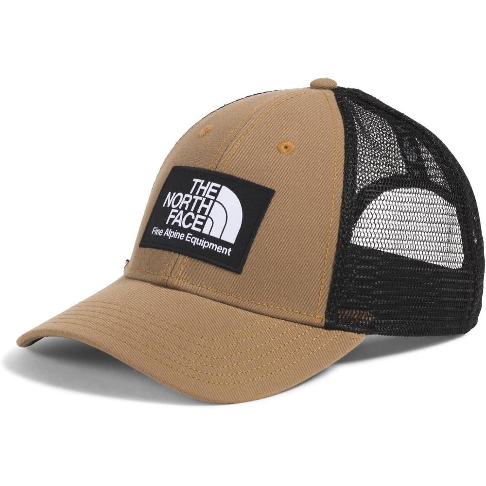 image:imageTHE NORTH FACE Mudder Trucker Baseball Cap  Classic Fit Snapback Hat for Men ampamp Women With Flashdry Sweatband BreathableUtility BrownTnf Black