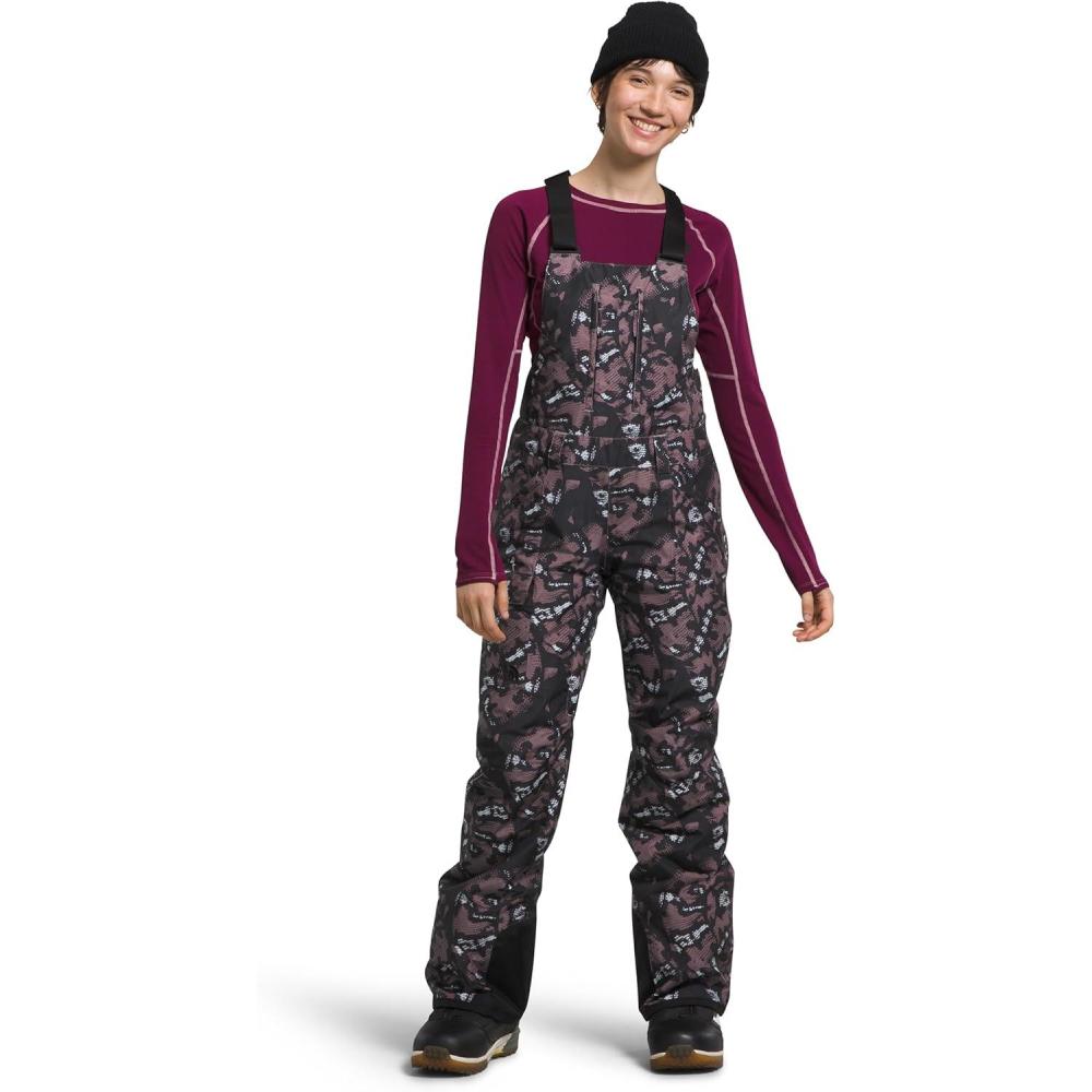 image:imageTHE NORTH FACE Womens Freedom Insulated Bib Standard and Plus SizeFawn Grey Snake Charmer Print