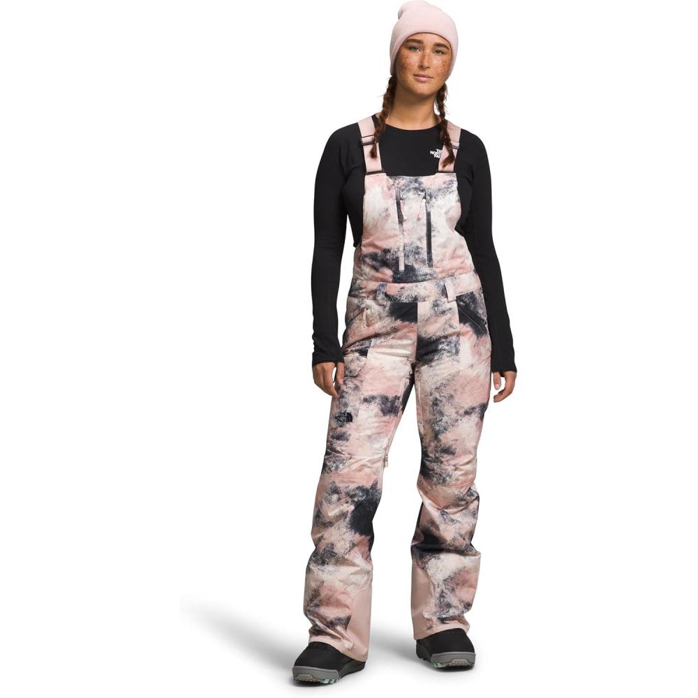 image:imageTHE NORTH FACE Womens Freedom Insulated Bib Standard and Plus SizePink Moss Faded Dye Camo Print