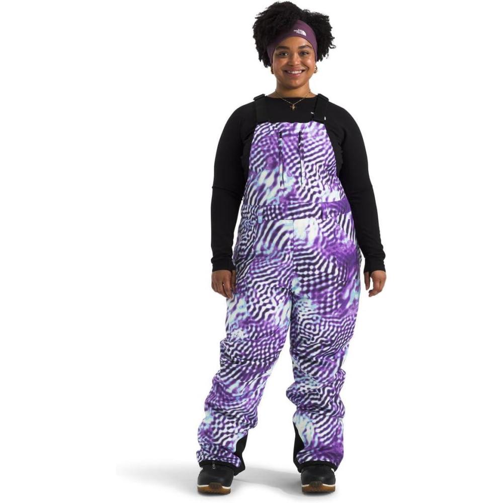 image:imageTHE NORTH FACE Womens Freedom Insulated Bib Standard and Plus SizeTnf Purple the Lift Print