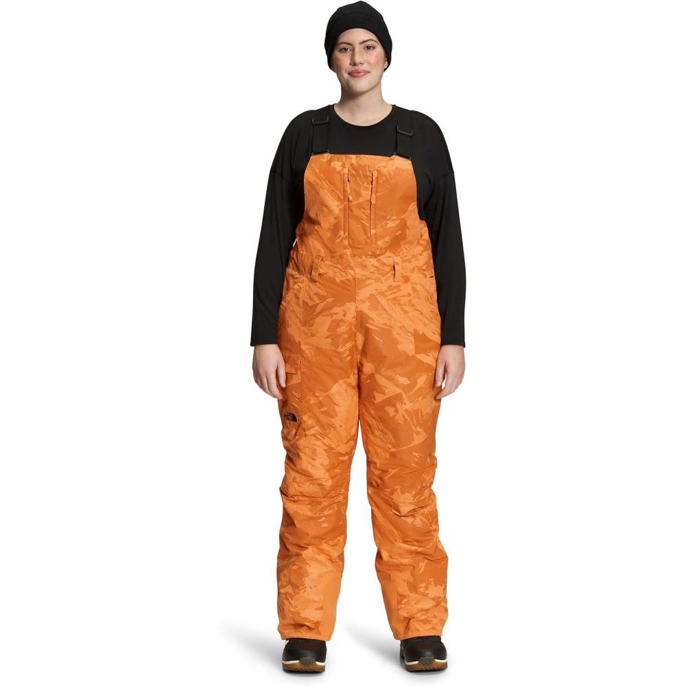 image:imageTHE NORTH FACE Womens Freedom Insulated Bib Standard and Plus SizeTopaz Tonal Mountainscape Print