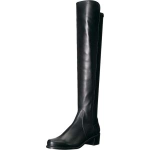 Stuart Weitzman Women’s 5050 Flat Boots(Black Nappa/Stretch Gabardine)