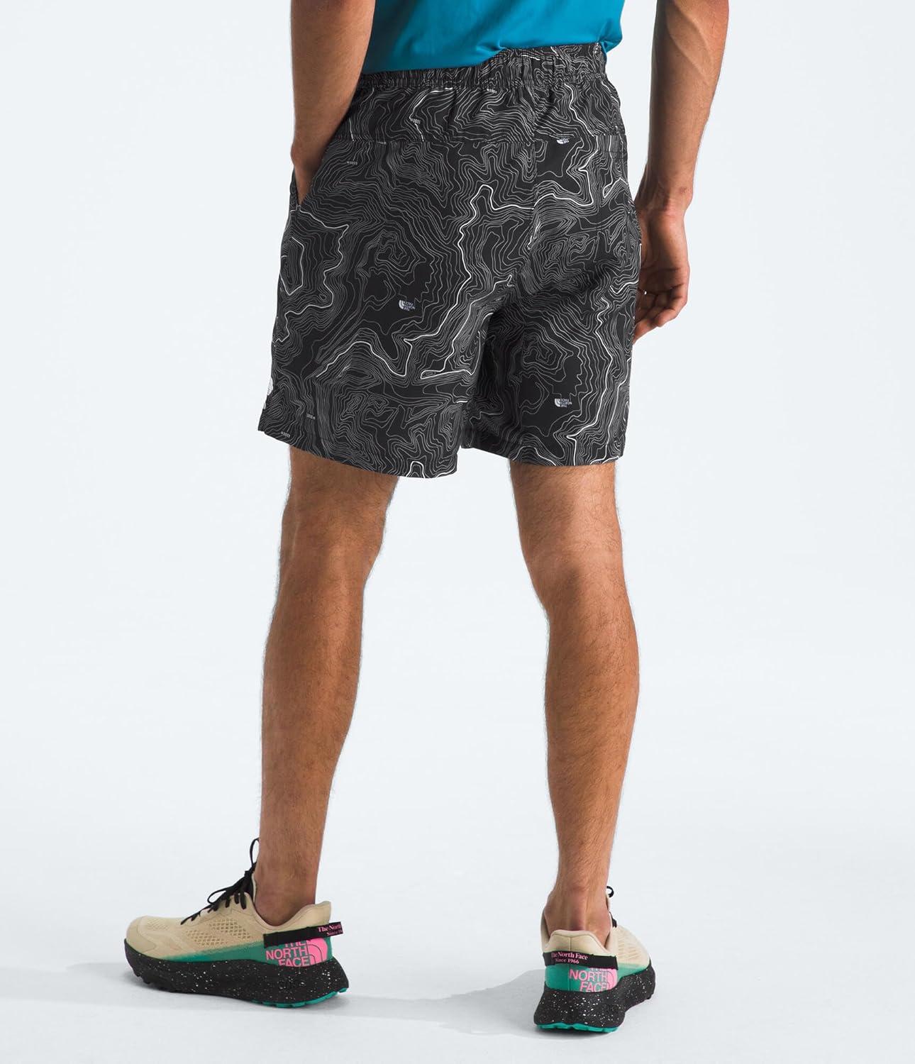 image:imageTHE NORTH FACE Mens Action Shorts 20 Lightweight ampamp Breathable Nylon Shorts With Flashdry Technology ampamp Adjustable DrawcordTnf Black Tnf Topo Print