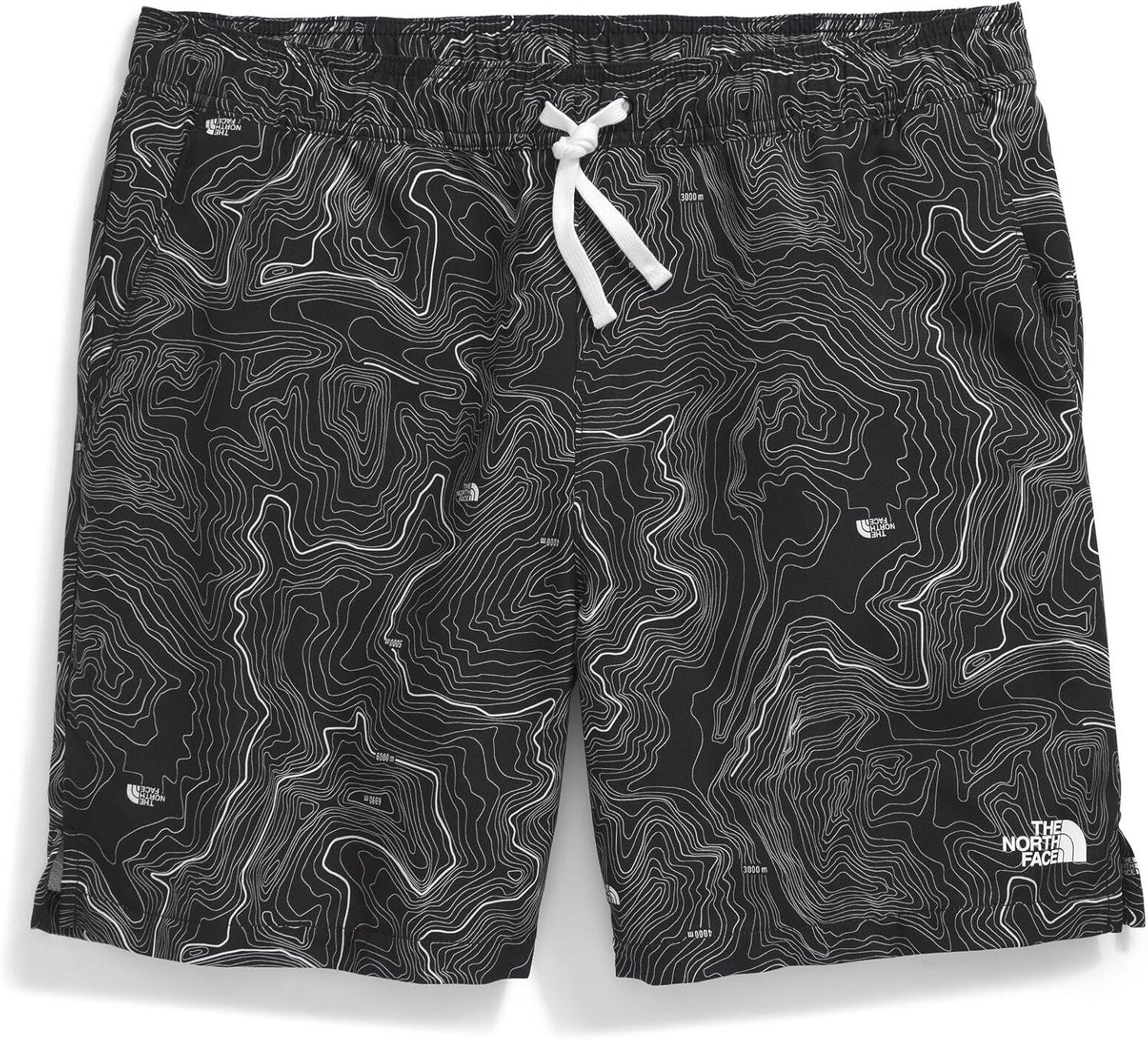 image:imageTHE NORTH FACE Mens Action Shorts 20 Lightweight ampamp Breathable Nylon Shorts With Flashdry Technology ampamp Adjustable DrawcordTnf Black Tnf Topo Print