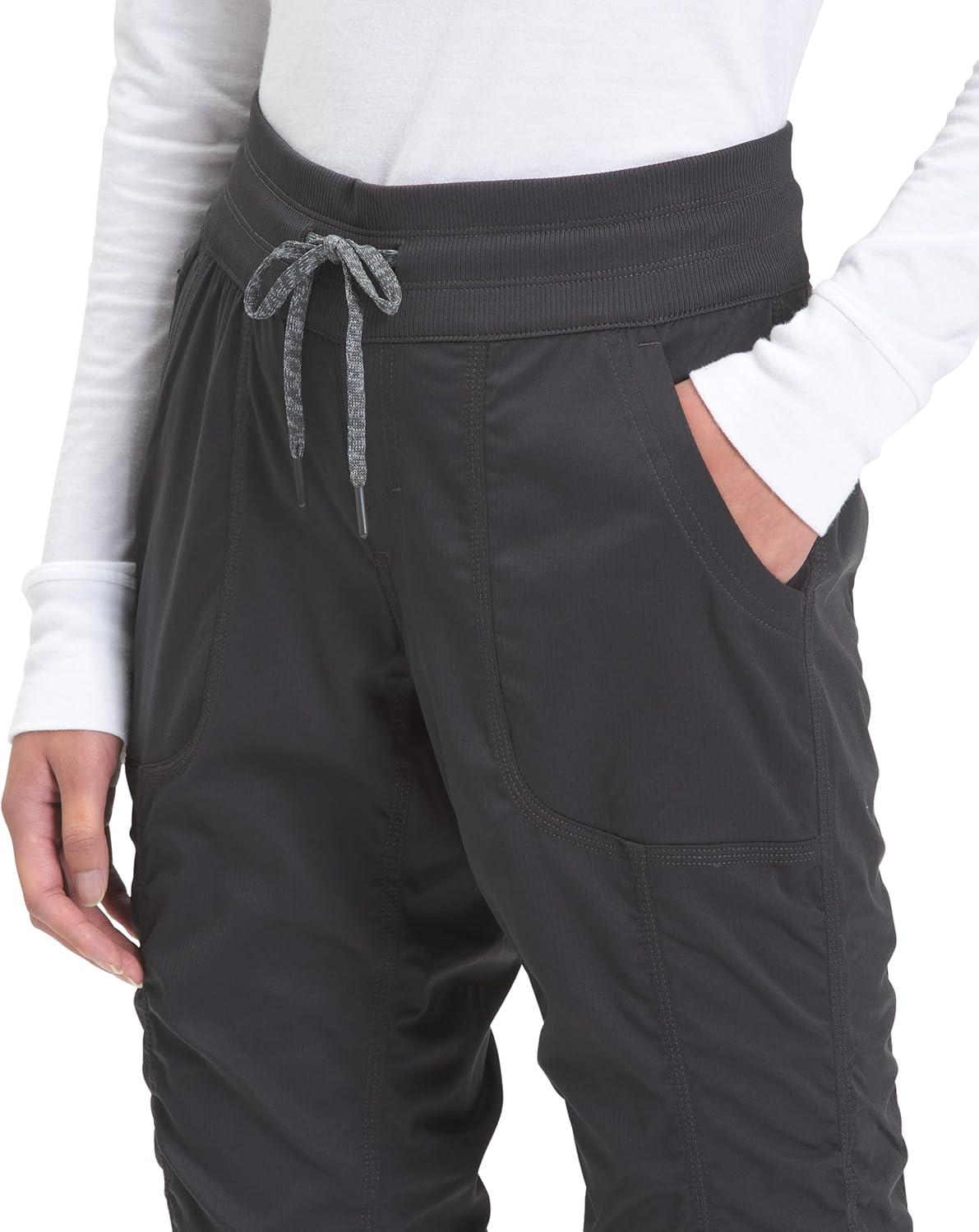 image:imageTHE NORTH FACE Womens Aphrodite 20 Capri Moisture Wicking Jogger Pants Water Repellent UPF 40 Rib Knit WaistbandAsphalt Grey