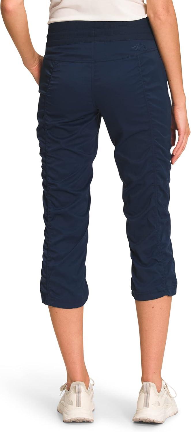 image:imageTHE NORTH FACE Womens Aphrodite 20 Capri Moisture Wicking Jogger Pants Water Repellent UPF 40 Rib Knit WaistbandSummit Navy
