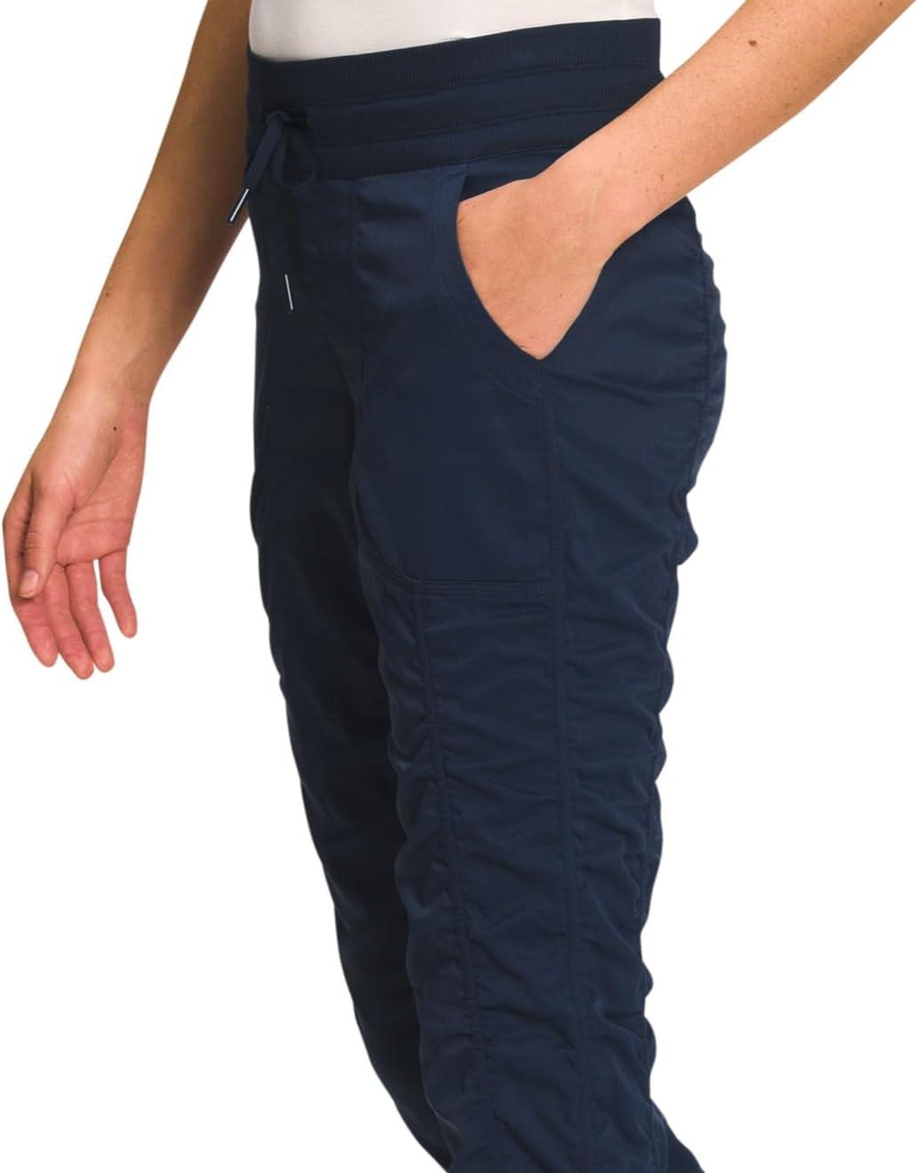image:imageTHE NORTH FACE Womens Aphrodite 20 Capri Moisture Wicking Jogger Pants Water Repellent UPF 40 Rib Knit WaistbandSummit Navy
