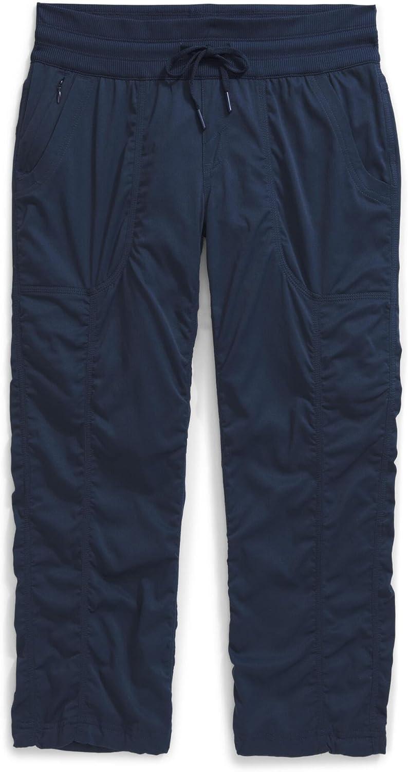 image:imageTHE NORTH FACE Womens Aphrodite 20 Capri Moisture Wicking Jogger Pants Water Repellent UPF 40 Rib Knit WaistbandSummit Navynpf