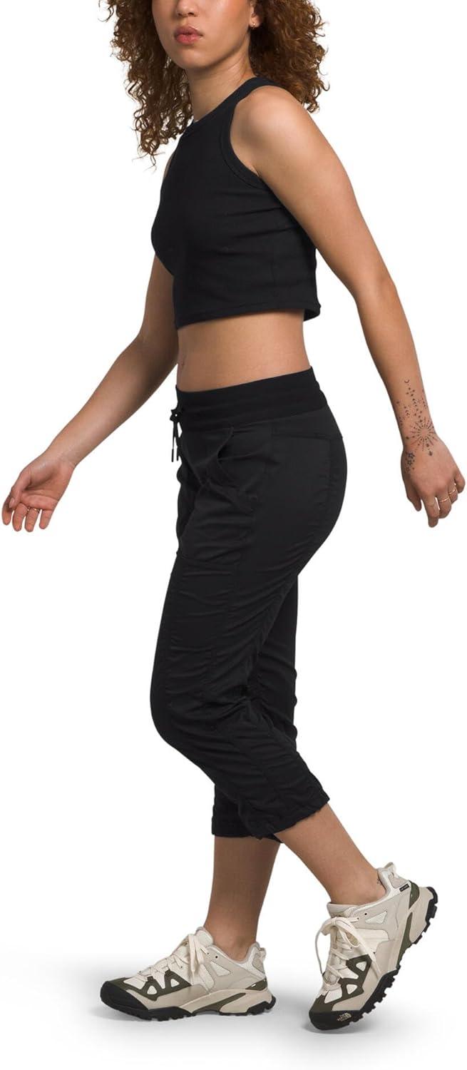 image:imageTHE NORTH FACE Womens Aphrodite 20 Capri Moisture Wicking Jogger Pants Water Repellent UPF 40 Rib Knit WaistbandTnf Blacknpf