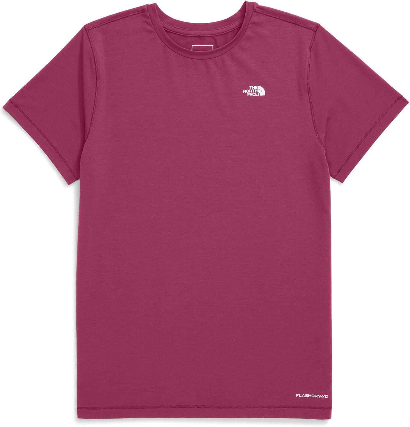 image:imageThe North Face Womens Adventure Tee ShortSleeve Crewneck with Moisture Wicking Fabric Setin SleevesCyber Berry