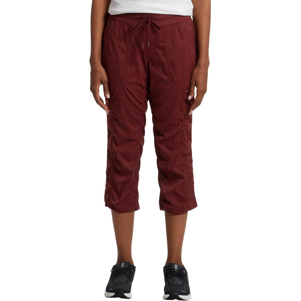 image:imageTHE NORTH FACE Womens Aphrodite 20 Capri  Moisture Wicking Jogger Pants Water Repellent UPF 40 Rib Knit WaistbandSumac