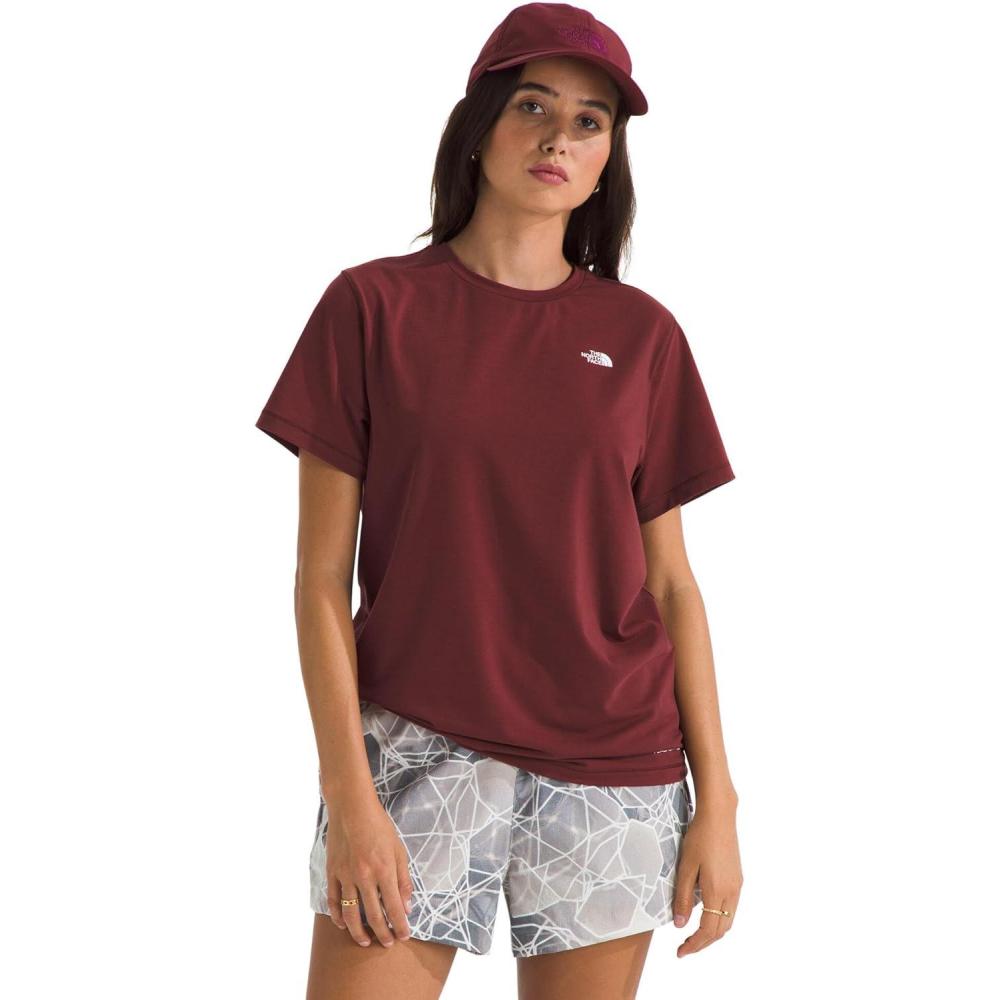 image:imageThe North Face Womens Adventure Tee  ShortSleeve Crewneck with Moisture Wicking Fabric Setin SleevesSumac