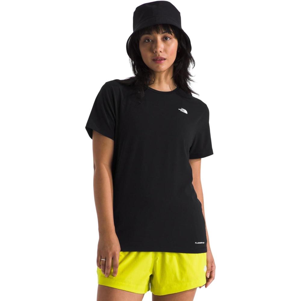 image:imageThe North Face Womens Adventure Tee  ShortSleeve Crewneck with Moisture Wicking Fabric Setin SleevesTnf Black