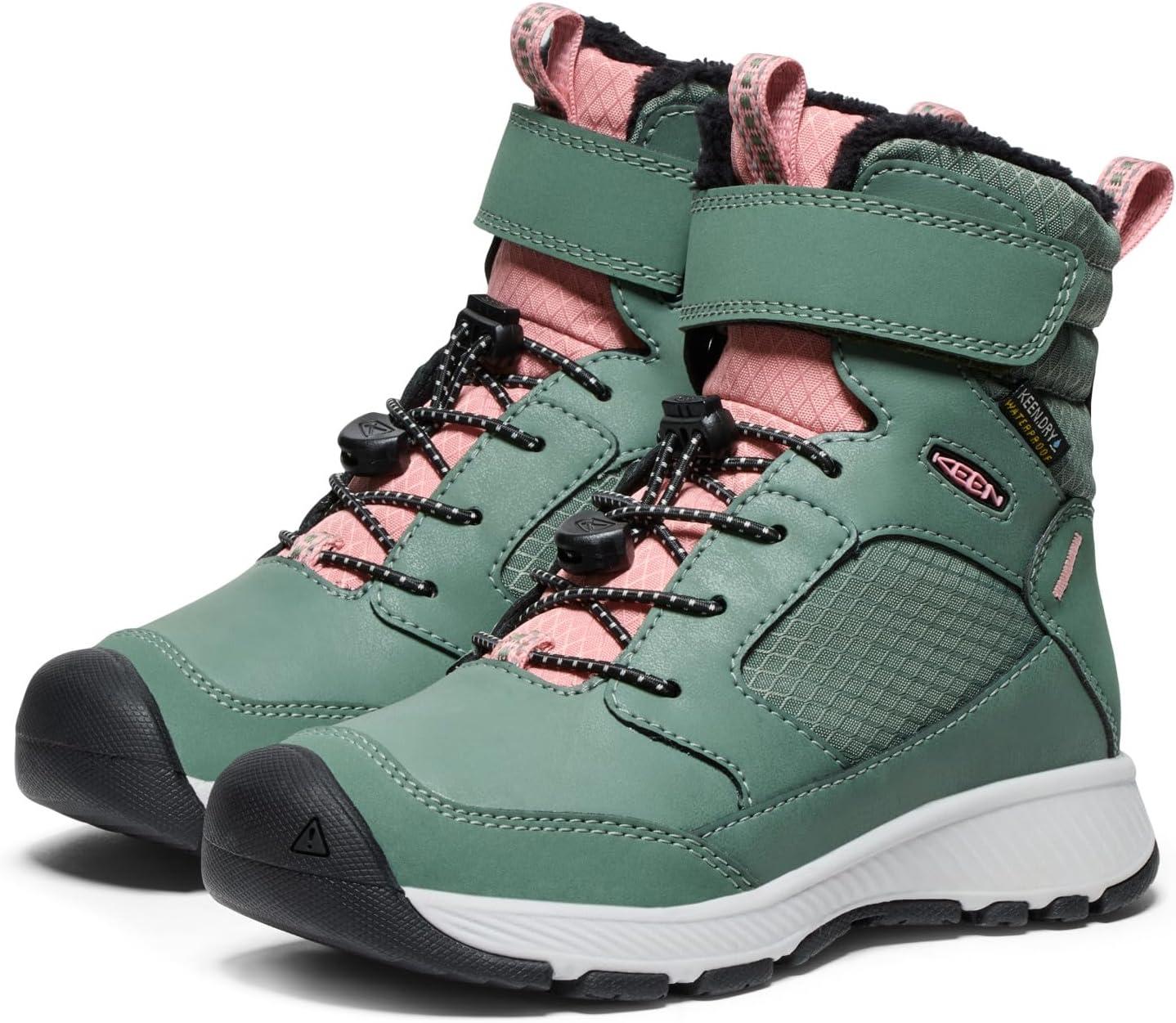 image:imageKEEN unisexchild Skua Winter Comfortable Insulated WaterproofDark ForestRose Elegance