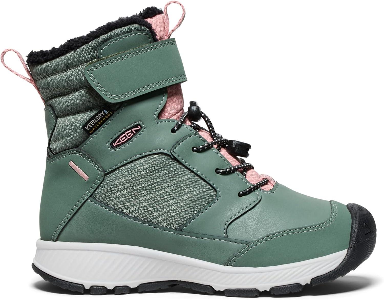 image:imageKEEN unisexchild Skua Winter Comfortable Insulated WaterproofDark ForestRose Elegance