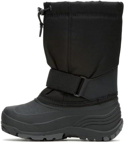 image:imageKamik Rocket Insulated Snow Boots Waterproof Upper for Kids Snow Boots Adjustable Collar ampamp Lace LockBlack
