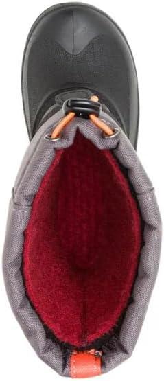 image:imageKamik Rocket Insulated Snow Boots Waterproof Upper for Kids Snow Boots Adjustable Collar ampamp Lace LockCharcoalFlame