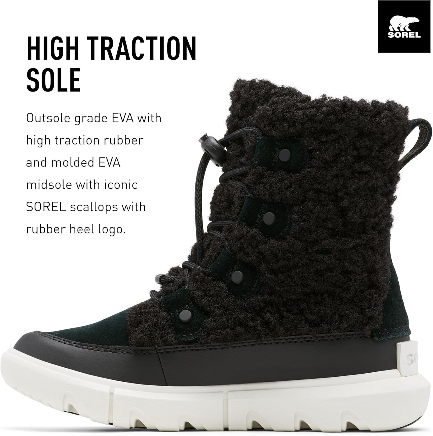image:imageSorel Youth Unisex Youth Explorer Cozy BootsBlack Sea Salt