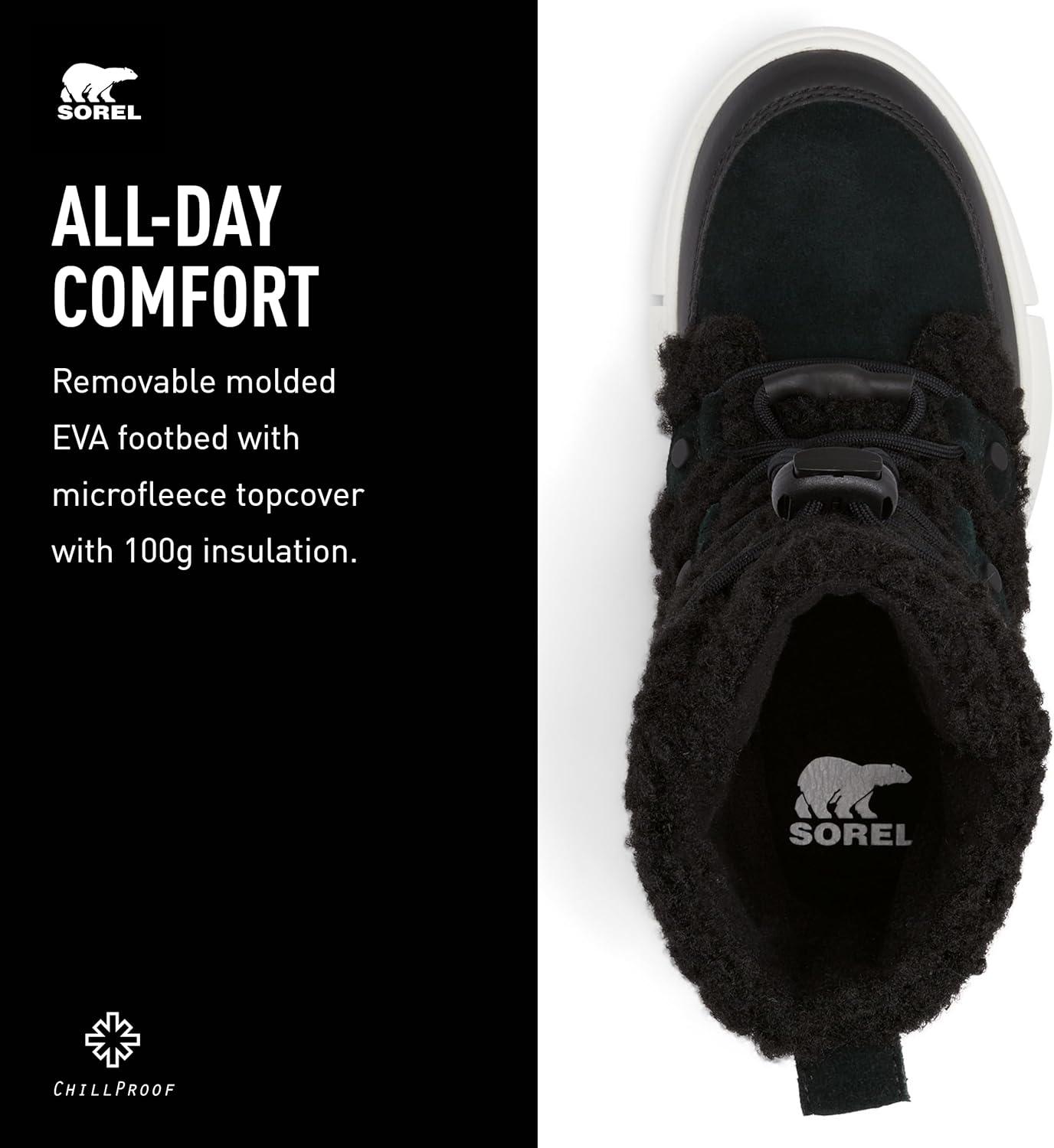 image:imageSorel Youth Unisex Youth Explorer Cozy BootsBlack Sea Salt