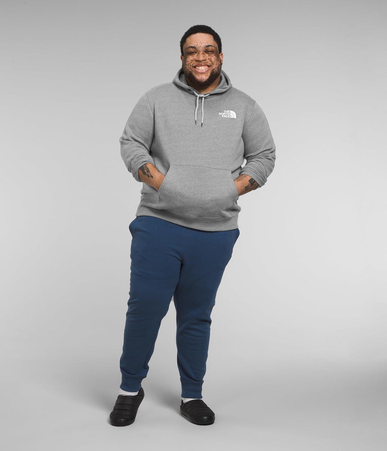 image:imageTHE NORTH FACE Mens Box NSE Pullover Hoodie Standard and Big SizeTnf Meld Grey HeatherTnf Black