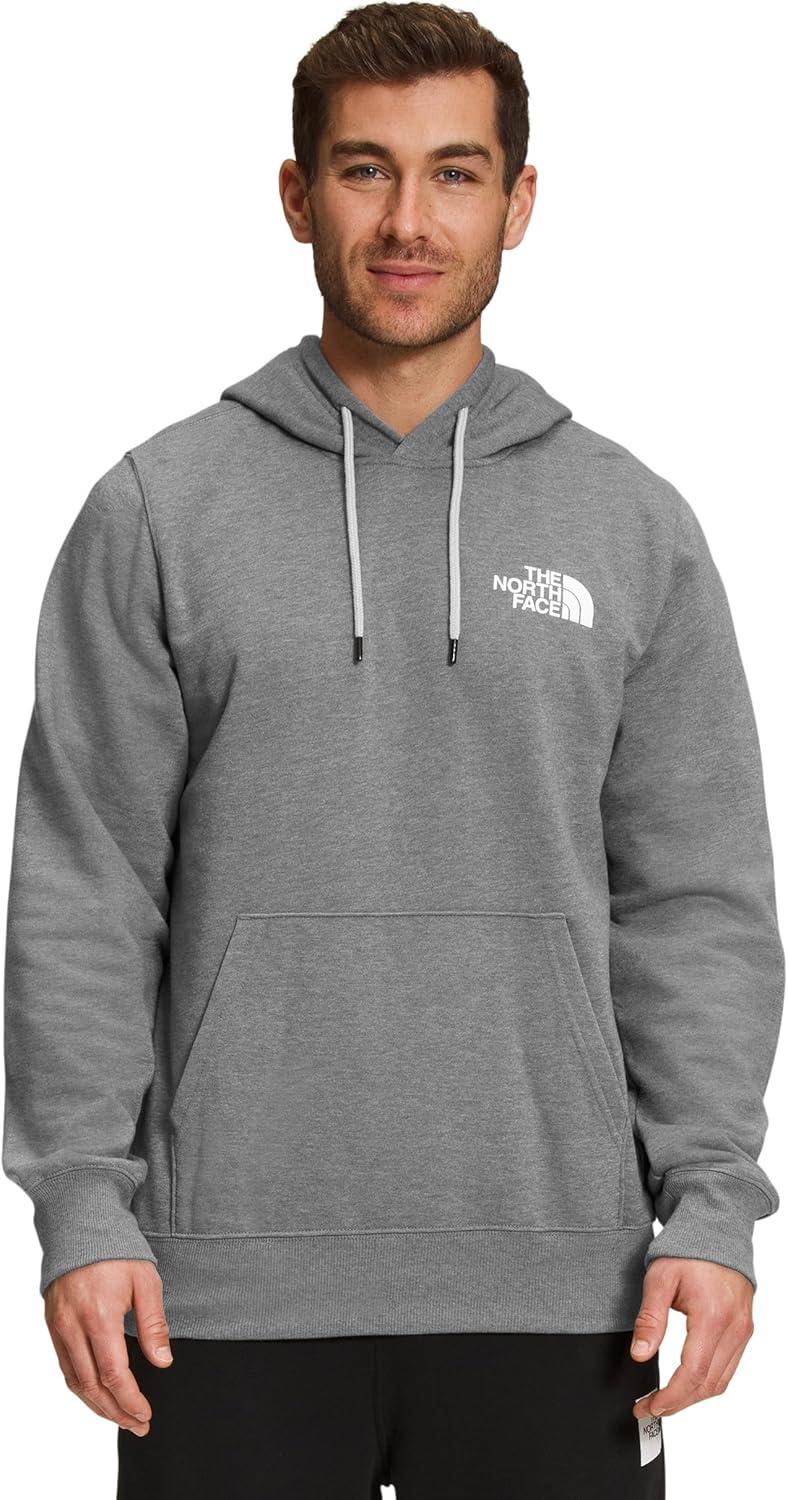 image:imageTHE NORTH FACE Mens Box NSE Pullover Hoodie Standard and Big SizeTnf Meld Grey HeatherTnf Black