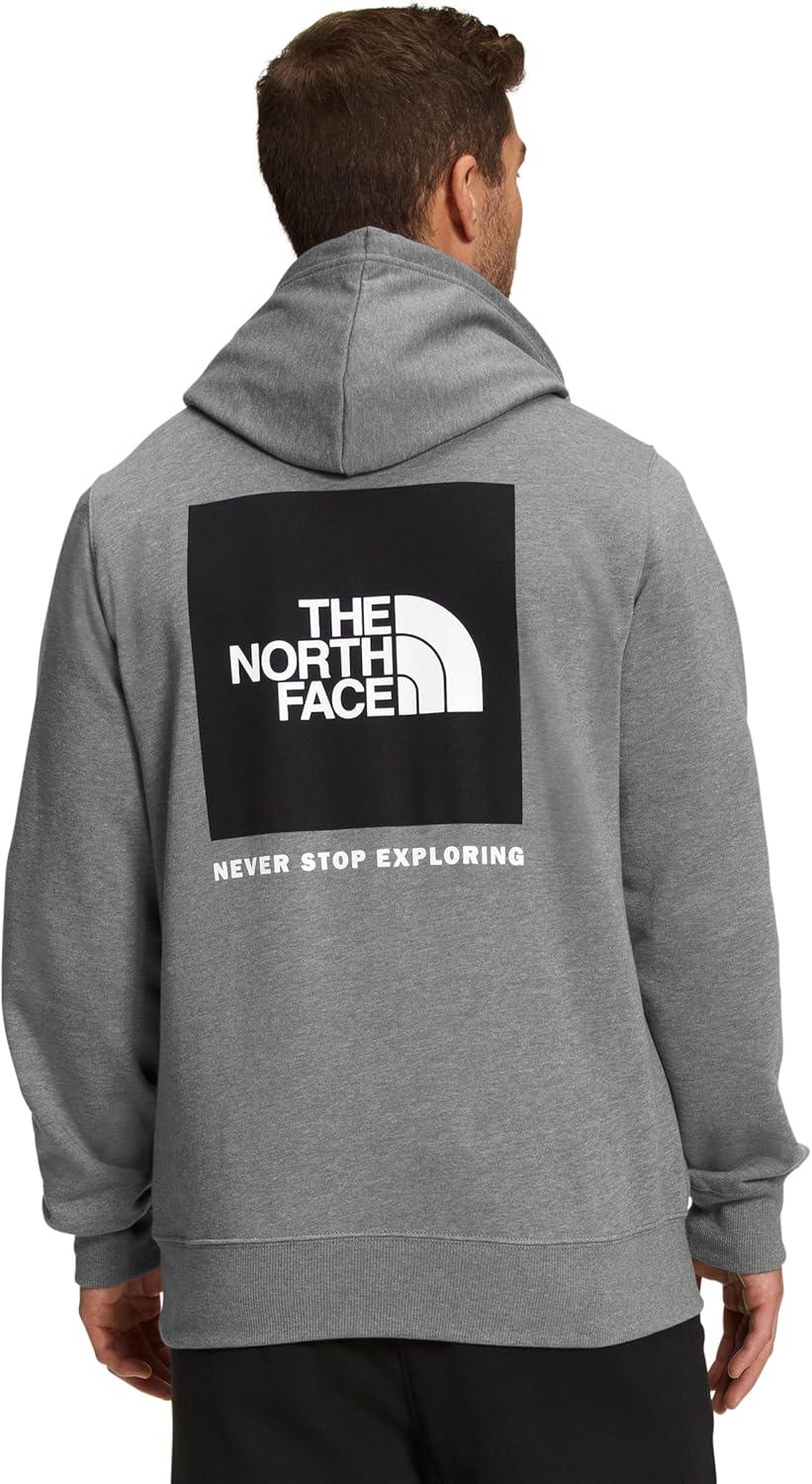 image:imageTHE NORTH FACE Mens Box NSE Pullover Hoodie Standard and Big SizeTnf Meld Grey HeatherTnf Black