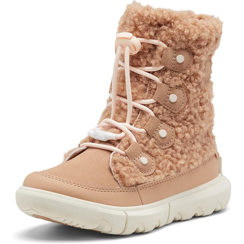 image:imageSorel Youth Unisex Youth Explorer Cozy BootsCanoe  Chalk