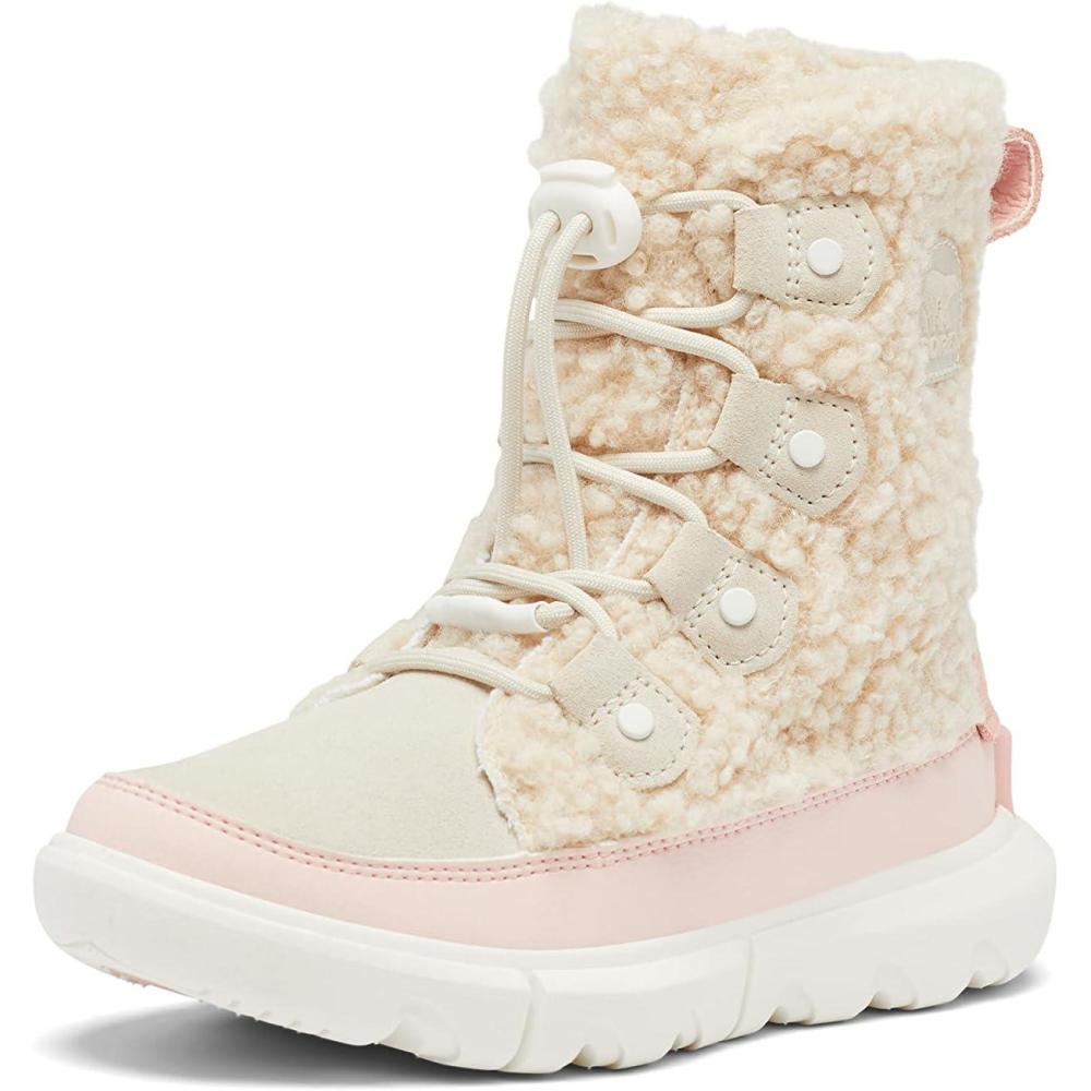 image:imageSorel Youth Unisex Youth Explorer Cozy BootsNatural Vintage Pink
