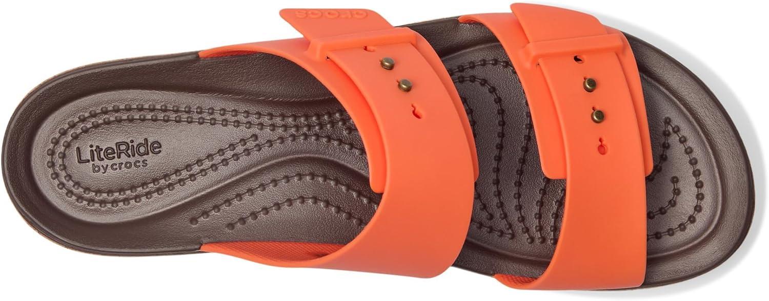 image:imageCrocs Womens Brooklyn Cork Buckle SandalsTopaz