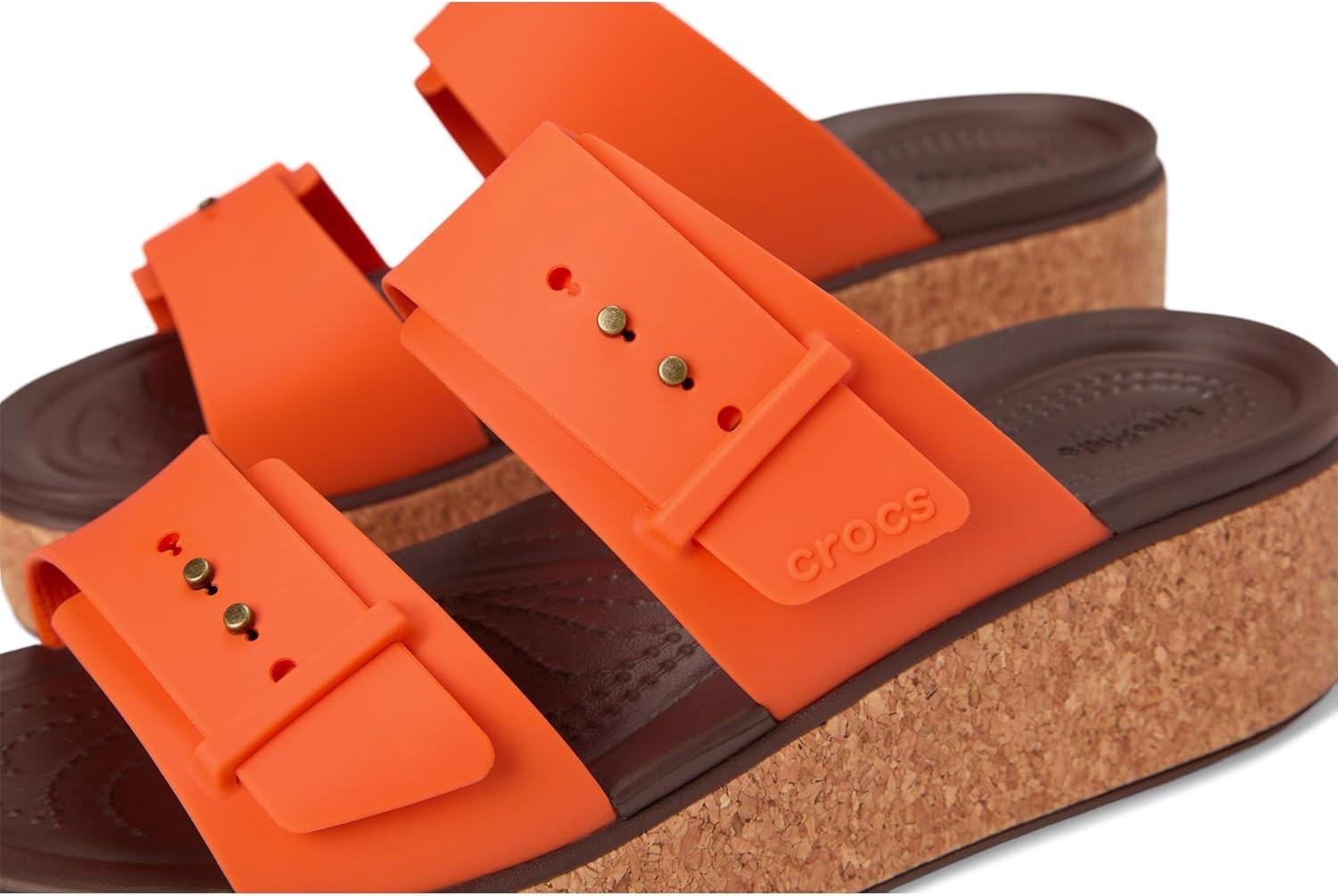 image:imageCrocs Womens Brooklyn Cork Buckle SandalsTopaz