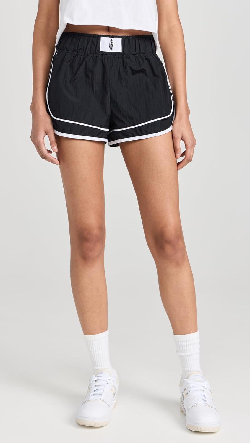 image:imageFree People Womens Varsity Blues Shorts Black Combo Medium 1