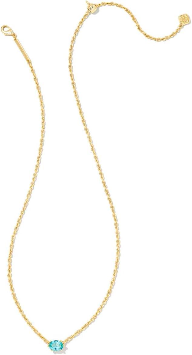image:imageKendra Scott Cailin Pendant Necklace Fashion Jewelry for WomenGOLD AQUA CRYSTAL