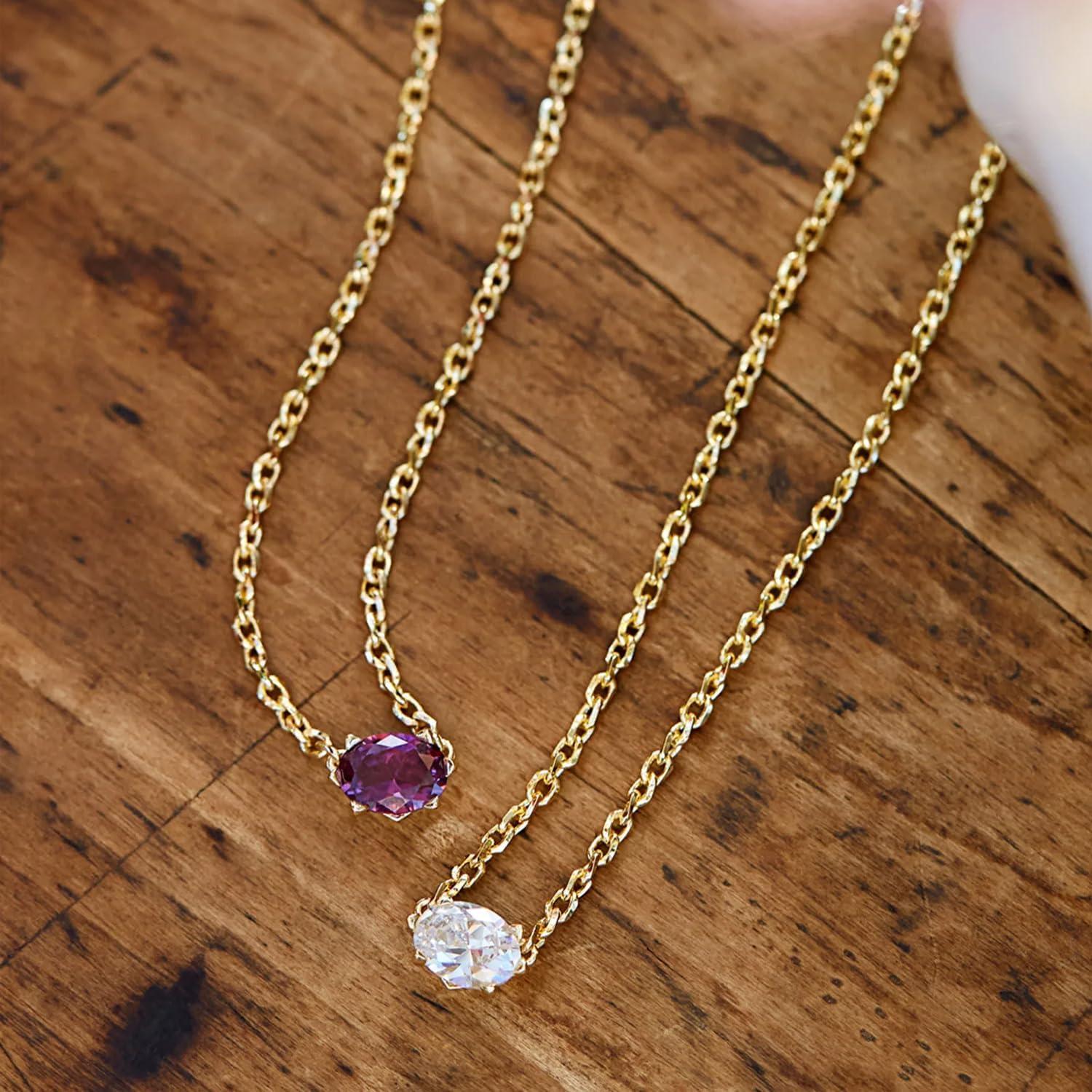 image:imageKendra Scott Cailin Pendant Necklace Fashion Jewelry for WomenGOLD PURPLE CRYSTAL
