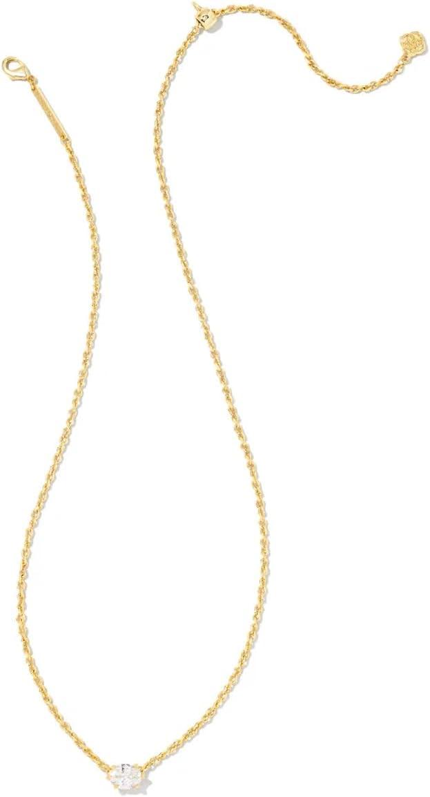 image:imageKendra Scott Cailin Pendant Necklace Fashion Jewelry for WomenGOLD METAL WHITE CUBIC ZIRCONIA